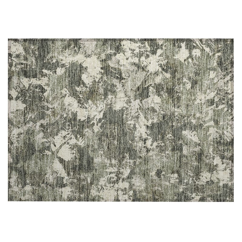 Machine Washable Indoor/ Outdoor Chantille Abstract Contemporary Rug