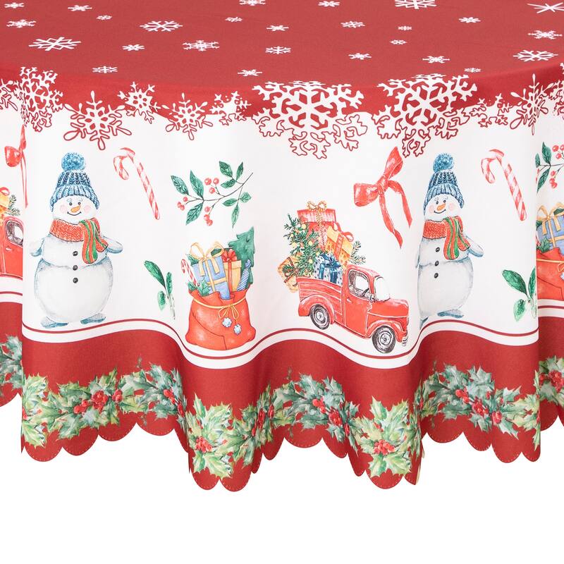 Ray Star Happy Christmas tablecloth 60in - Merry Christmas