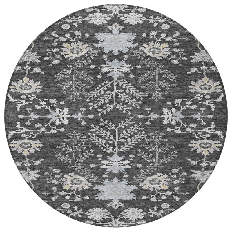HomeRoots Floral Transitional Rectangle Outdoor Rug