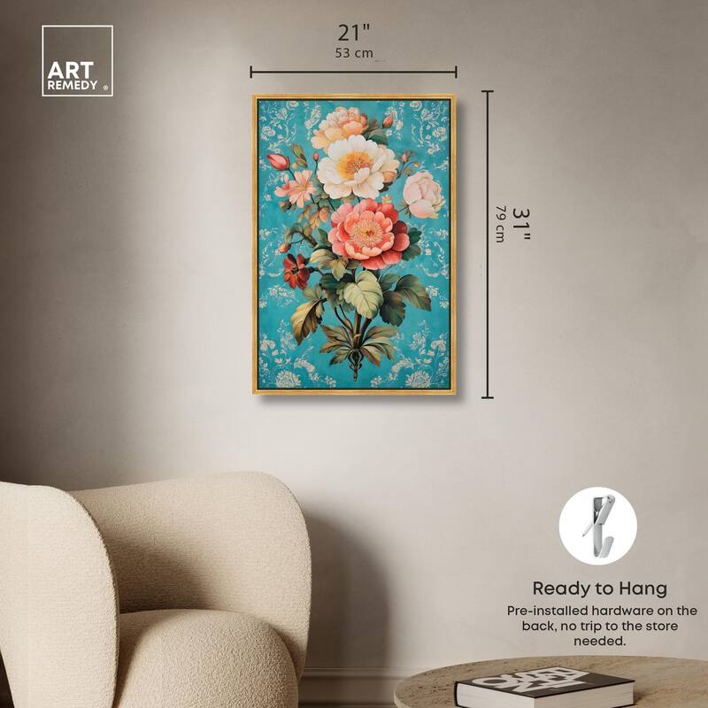 Floral Azure Ascent II Canvas by Art Remedy