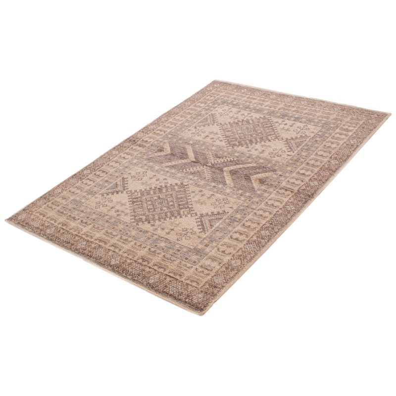 ECARPETGALLERY Hand-knotted Jules Serapi Ivory Silk Rug - 5'3 x 7'7