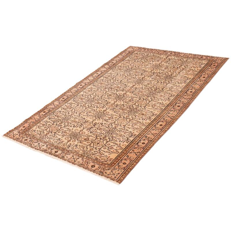 ECARPETGALLERY Hand-knotted Melis Vintage Cream Wool Rug - 5'5 x 8'5
