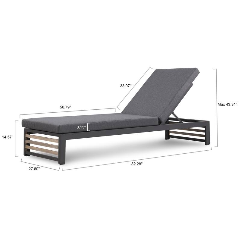 Cadora Outdoor Chaise Lounge ( Set of 2)