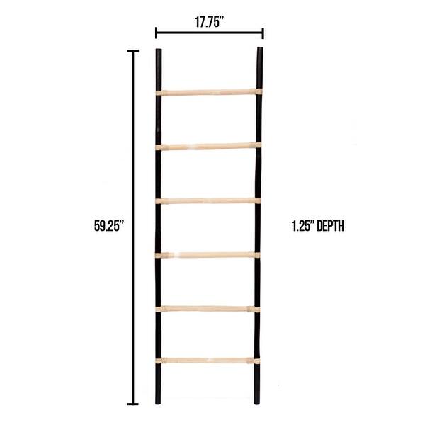 Rattan Ladder - Black Natural - Bed Bath & Beyond - 33301747