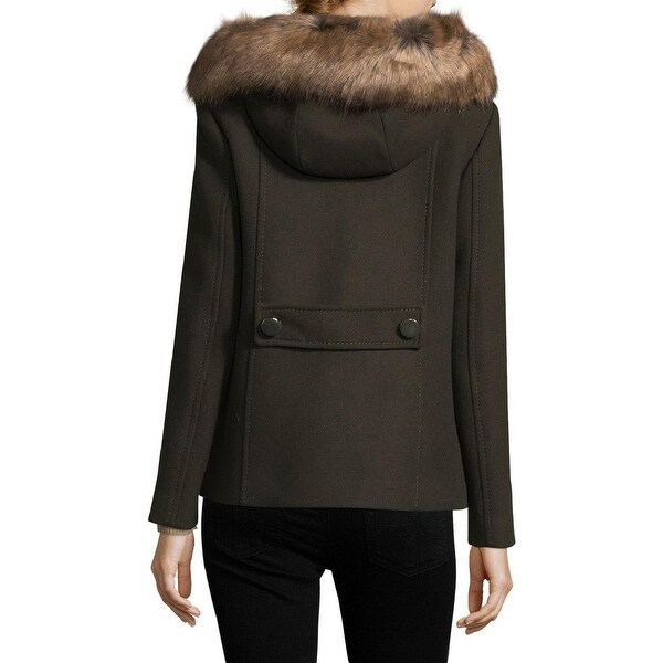 kate spade faux fur trim puffer coat