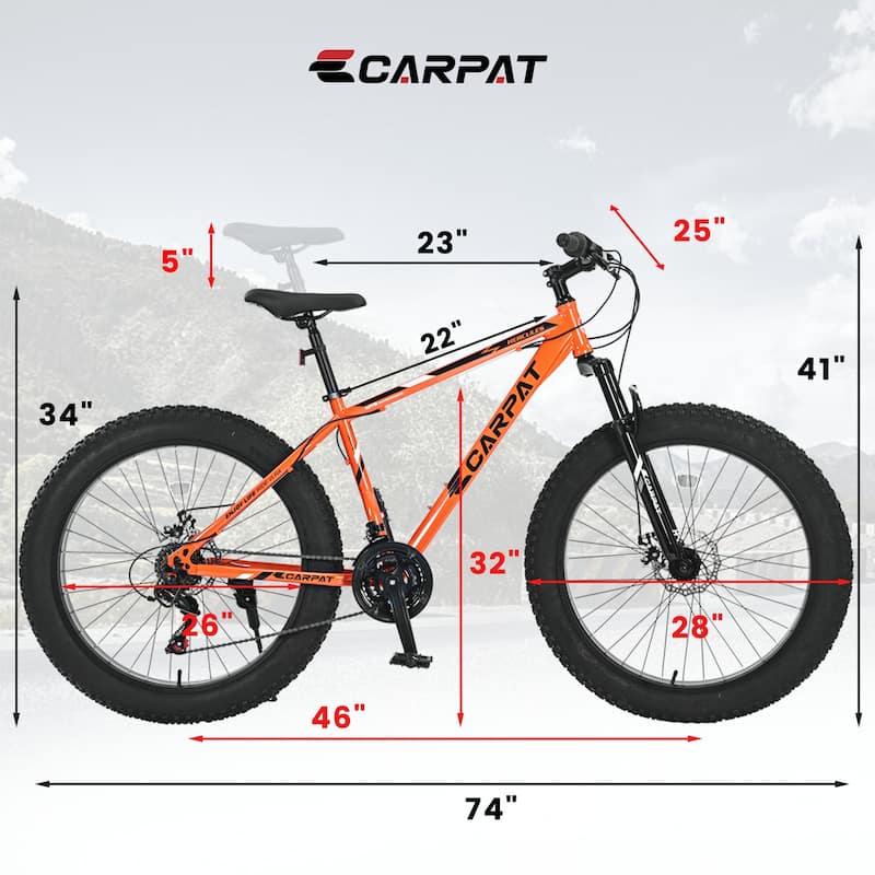 26 Inch Mountain Tire Bike Shimano 21 Speed,Commuter City Bicycle
