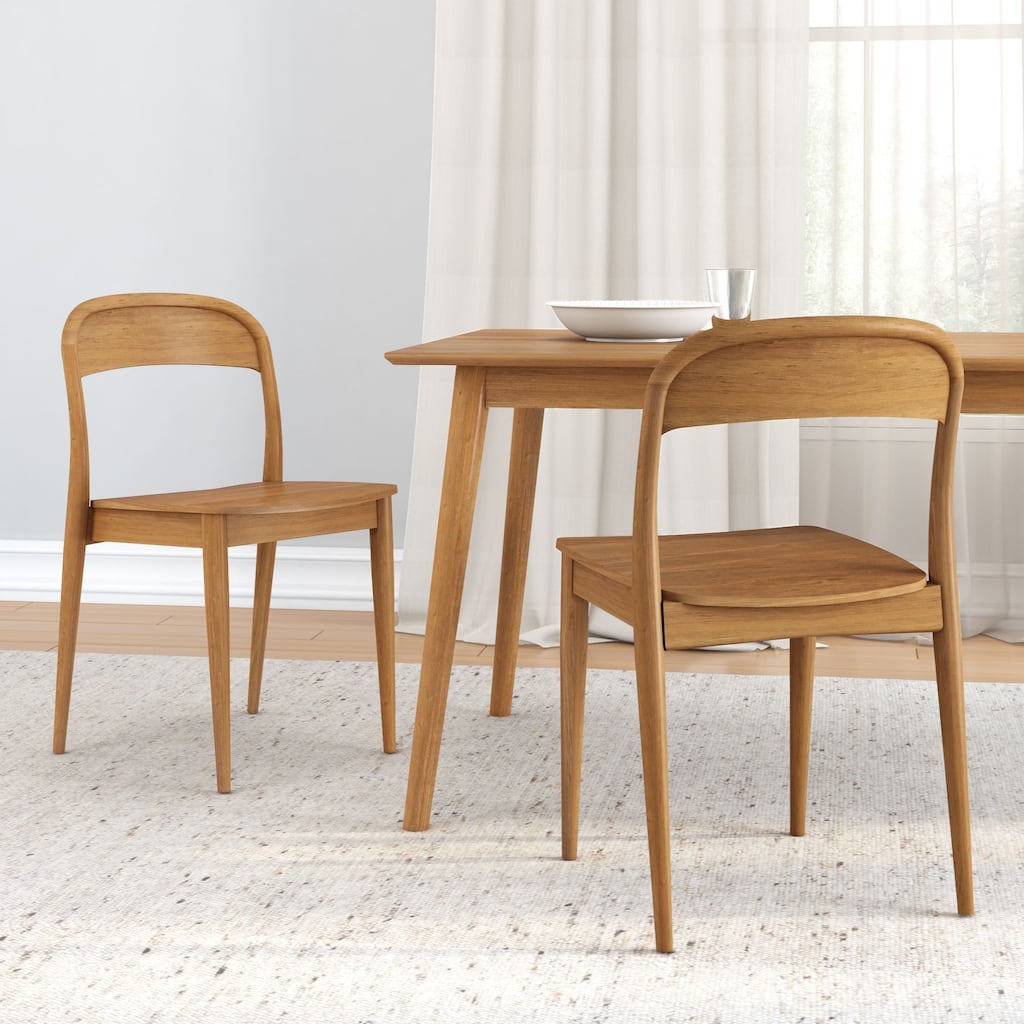 Plank and Beam Loar Mid-Century Modern Solid Wood Dining Chair