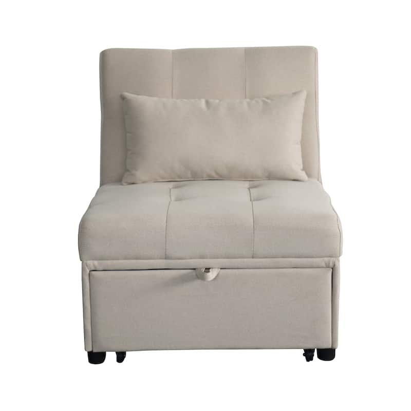 Multi-Functional Folding Ottoman Sofa Bed with Converts to Lounge Chair and Single Bed (264lb Capacity)