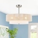 preview thumbnail 1 of 30, GetLedel 20" 4-Light Hand-woven Rope Drum Semi-flush Mount Chandelier Brushed Nickel