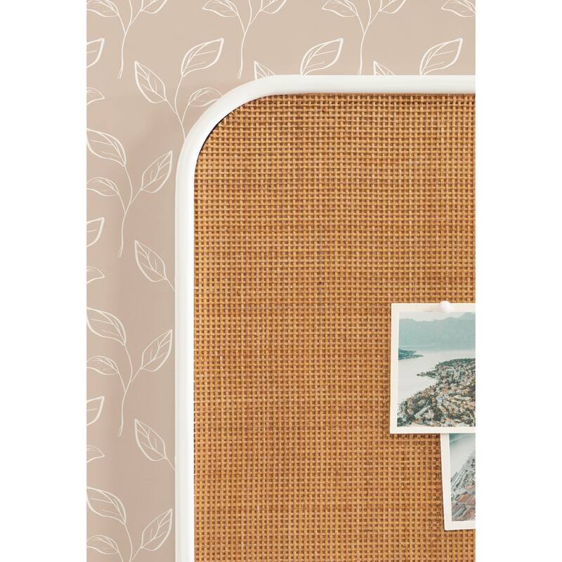 Kate and Laurel Planche Rattan Wall Pinboard