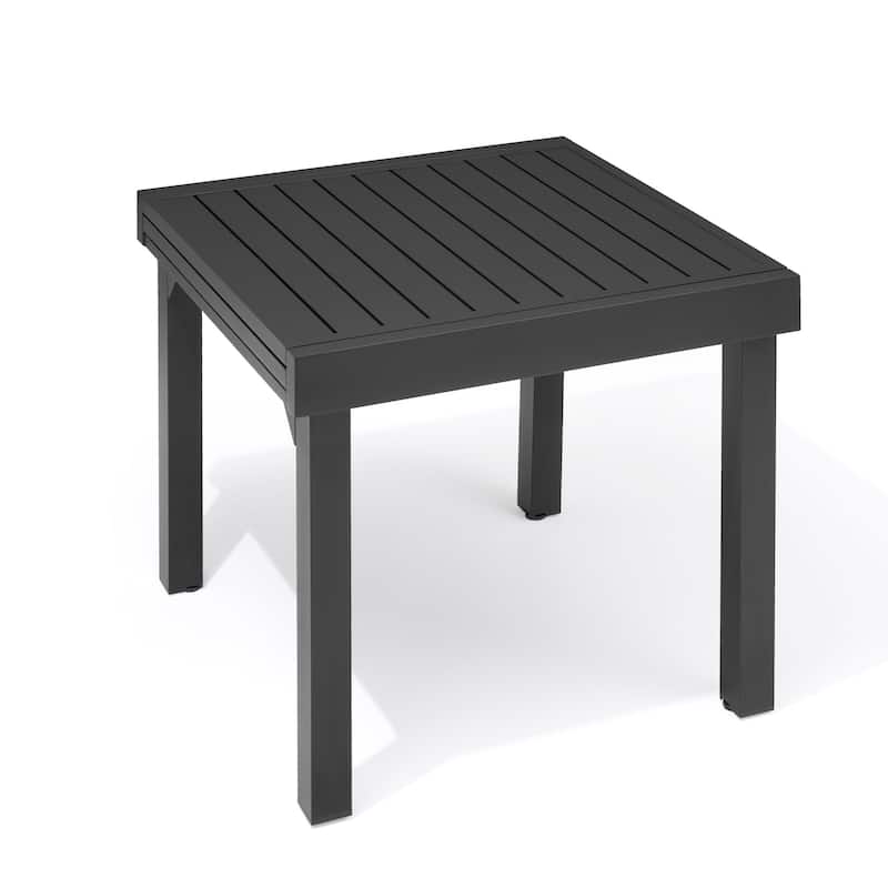 Pellebant Outdoor Extendable Patio Dining Table - 63" / 31.5" (L) x 31.5" W x 29.5" H