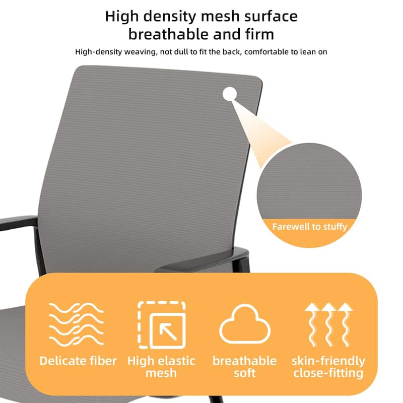 Roomfitters Minimalist Modern Office Chair - Metal Frame, Soft & Comfortable, Home & Office Use