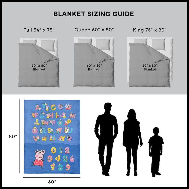 Hasbro Peppa Pig Silk Touch Throw Blanket