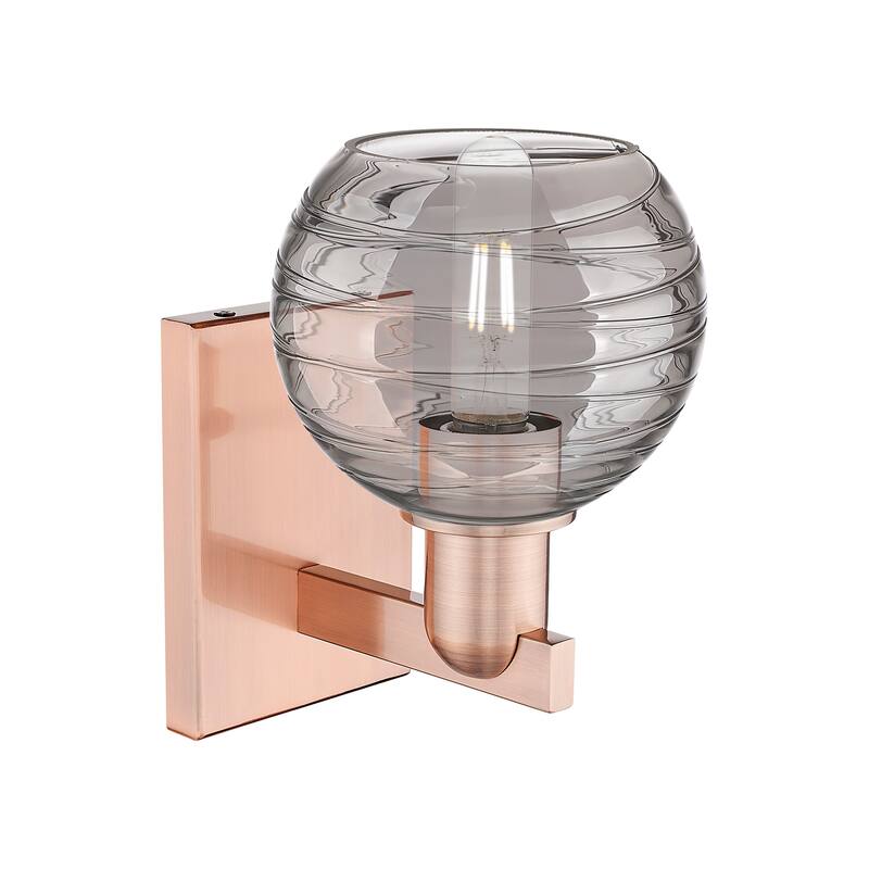 Innovations Lighting Downtown Urban - Athens Deco Swirl - 1 Light 6" Wall-mounted Sconce