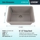 preview thumbnail 3 of 5, 23 Inch Lexicon Platinum Quartz Composite Drop-in Undermount Single Bowl Galaxy Concrete Kitchen Sink LP-2318-C-SO