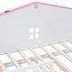 preview thumbnail 36 of 34, Charming House-shaped Design Wooden Daybed with Fence, Trundle and Smart Sensor Lights, Twin size
