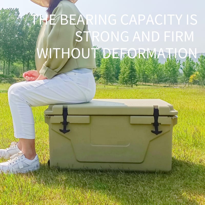 65 qt. Outdoor Portable Ice Chest Camping Cooler with Wheels