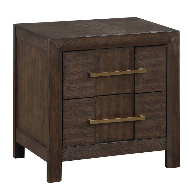 Modern Style 2-Drawer Nightstand Made with Wood