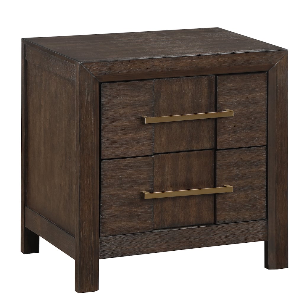 Modern Style 2-Drawer Nightstand Made with Wood