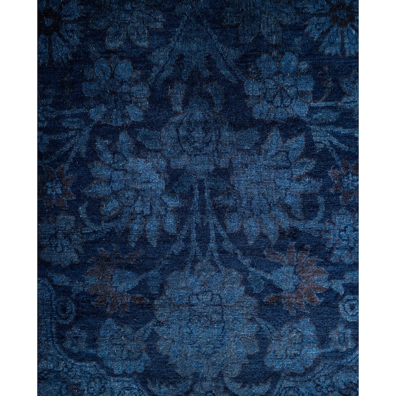 Overdyed One-of-a-Kind Hand-Knotted Area Rug - Blue - 4' 1" x 6' 2"