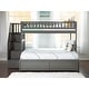 preview thumbnail 2 of 8, AFI Westbrook Twin over Full Size Staircase Bunk Bed with Bed Drawers & Charging Station in Grey