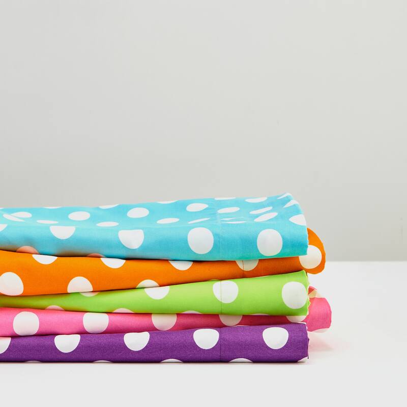 SL SPIRIT LINEN HOME EST. 1988 Polka Dot Sheet Set - Soft Bedding Set, Lightweight and Breathable