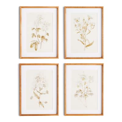 Fleur De Blanc Prints, Set Of 4