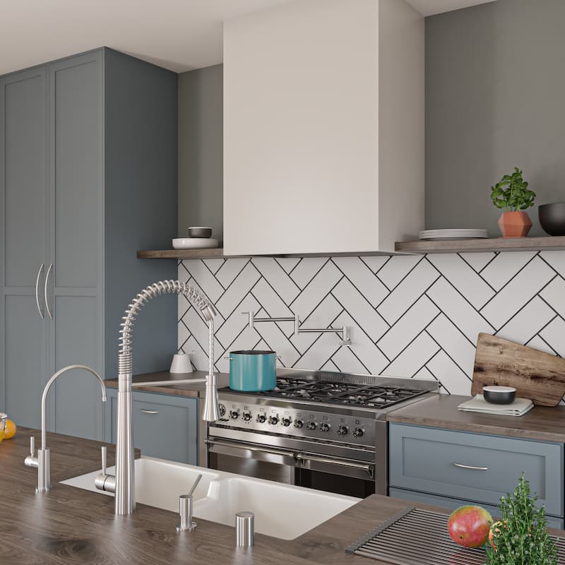 ALFI Brushed Retractable Pot Filler Faucet