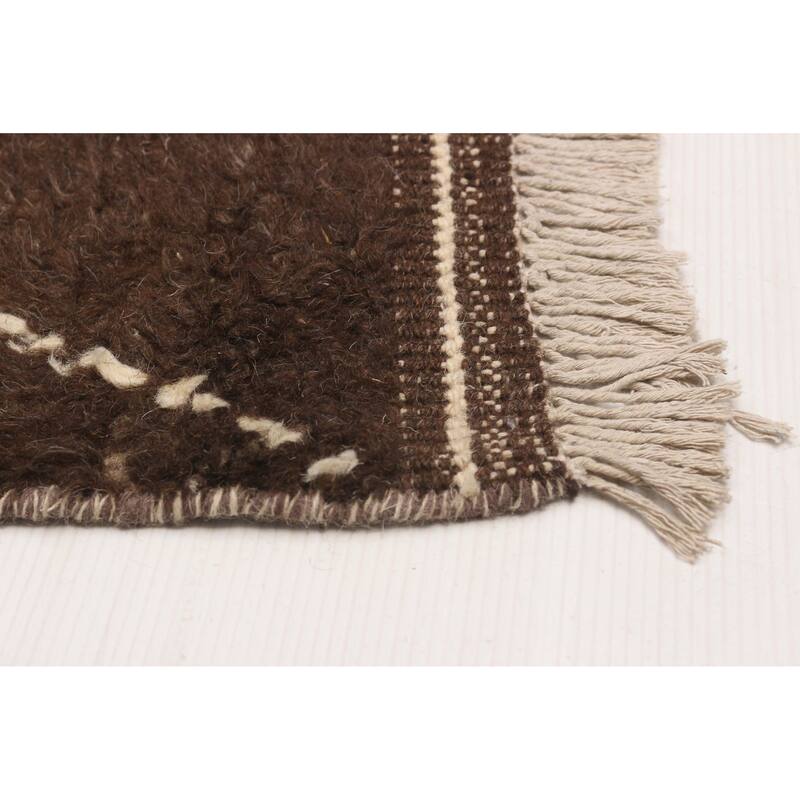 ECARPETGALLERY Hand-knotted Pak Finest Marrakesh Brown Wool Rug - 8'1 x 10'6