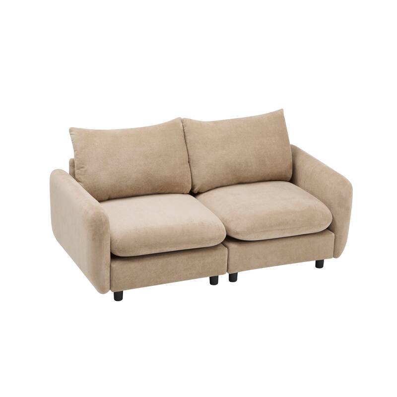 Christopher Knight Home - Evelyn Modern 2-Seater Modular Upholstery Sectional Loveseat Sofa