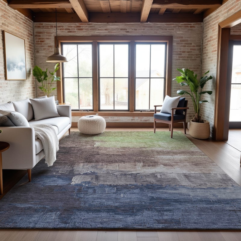 Premium Washable Super Soft Modern Brushstrokes Mayfield Rug