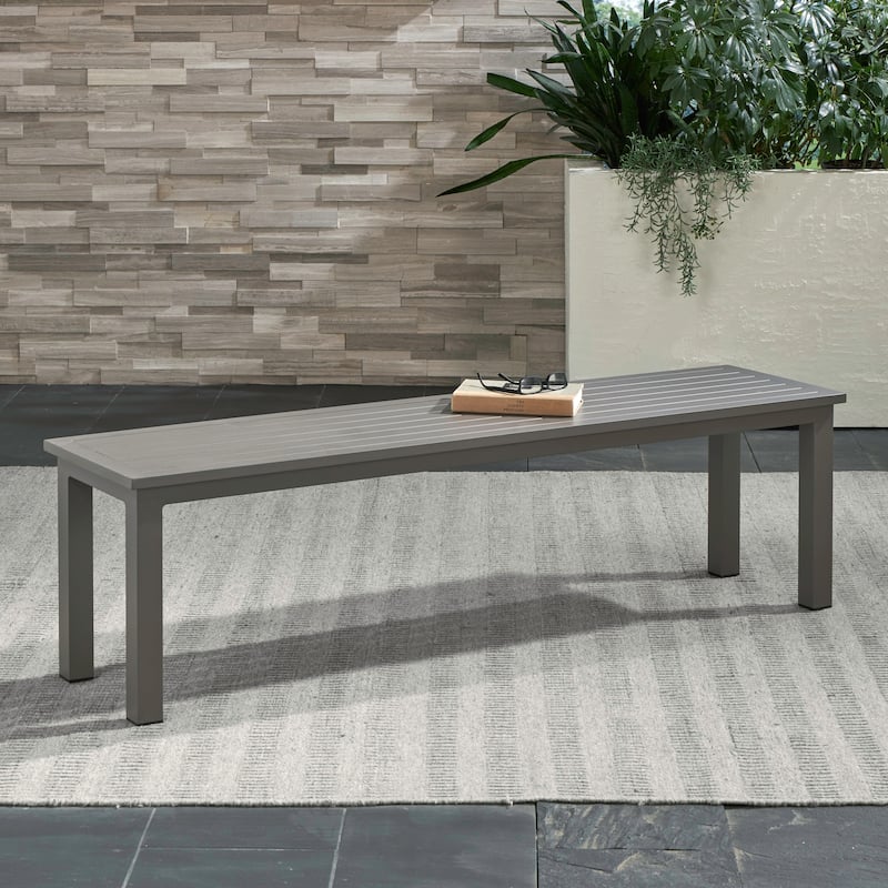 Plantation Key Granite Outdoor Dining Bench