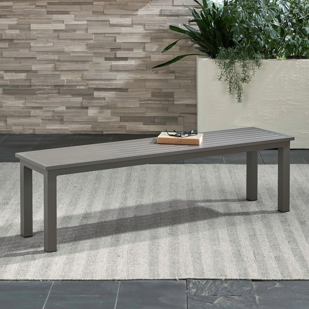 Plantation Key Granite Outdoor Dining Bench