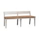 preview thumbnail 3 of 5, Farmhouse Reimagined Antique White and Chestnut Bench