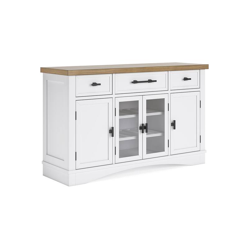 Signature Design by Ashley Ashbryn White/Natural Dining Server - 60" W x 19" D x 37" H