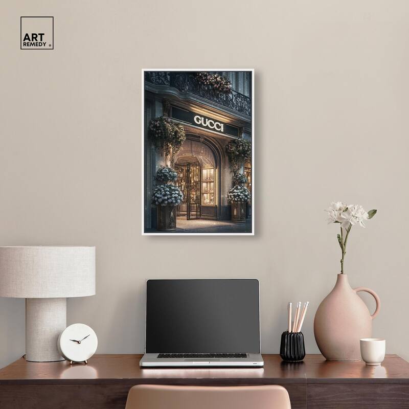 Illuminated Luxury Store Canvas by Art Remedy