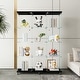 preview thumbnail 138 of 165, Glass Display Cabinet with Doors & Locks, Acrylic Shelves, Floor Standing Storage Showcase for Home or Office