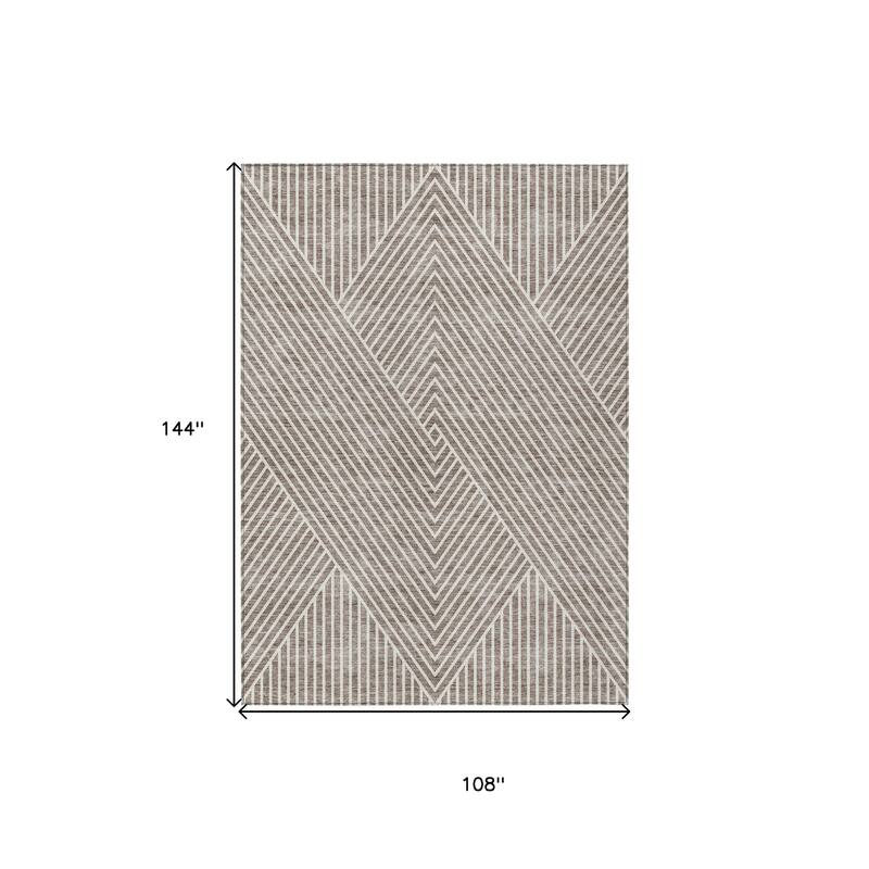 HomeRoots Geometric Transitional Rectangle Outdoor Rug