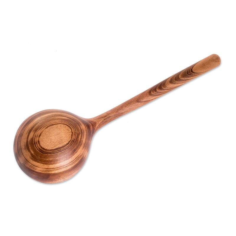 Novica Handmade Familiar Flavor Wood Serving Spoon