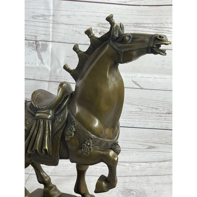 Chinese Tang Imitative Horse Bronze Sculpture Museum Quality Figurine Figure Decor 14 Inches X 14 Inches