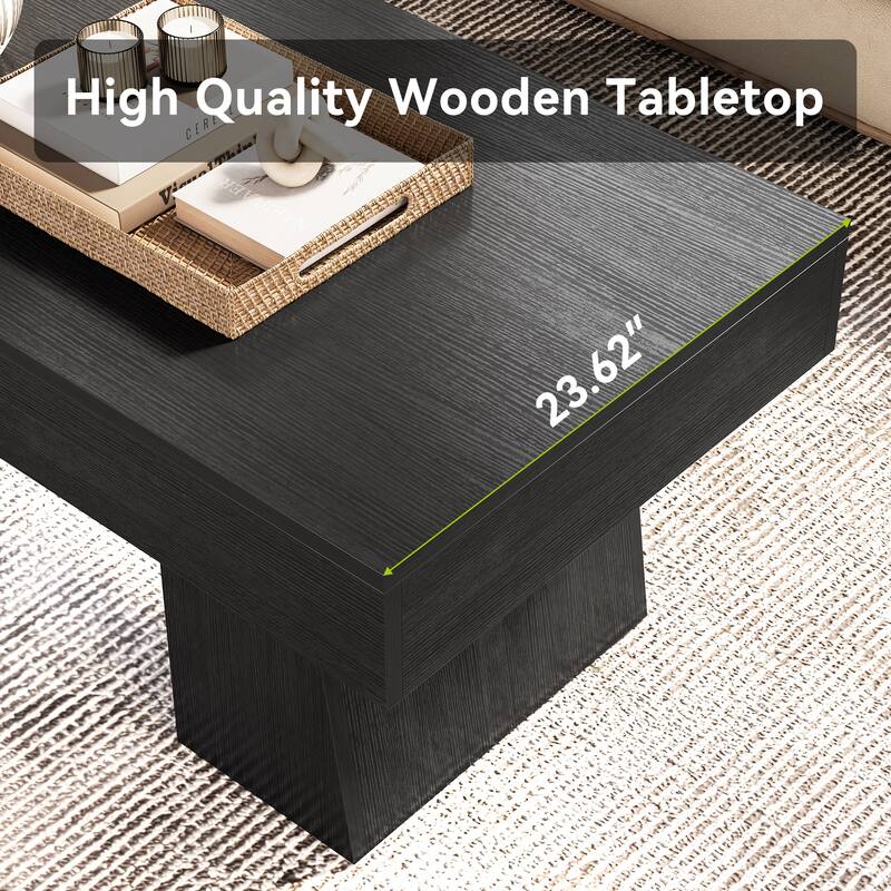 47 Inches Wooden Rectangular Accent Center Tables
