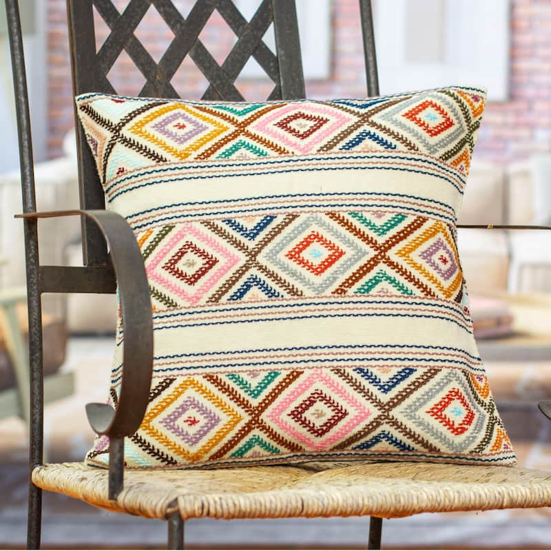 Novica Handmade Festive Autumn Cotton Cushion Cover