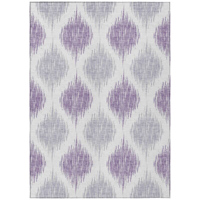 Machine Washable Indoor/ Outdoor Chantille Geo Contemporary Rug