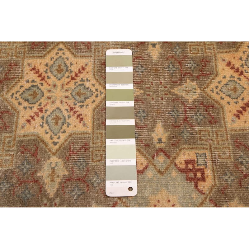 ECARPETGALLERY Hand-knotted Antalya Vintage Olive Wool Rug - 6'2 x 8'10
