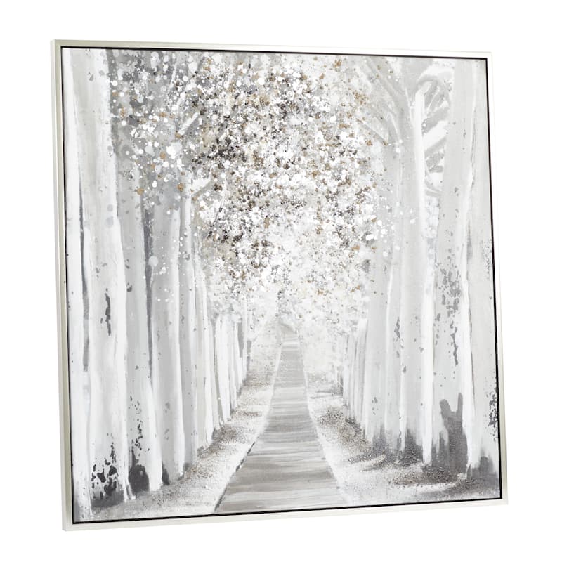 Canvas Landscape Trees Living Room Framed Wall Art with Frame - Roche River Decor