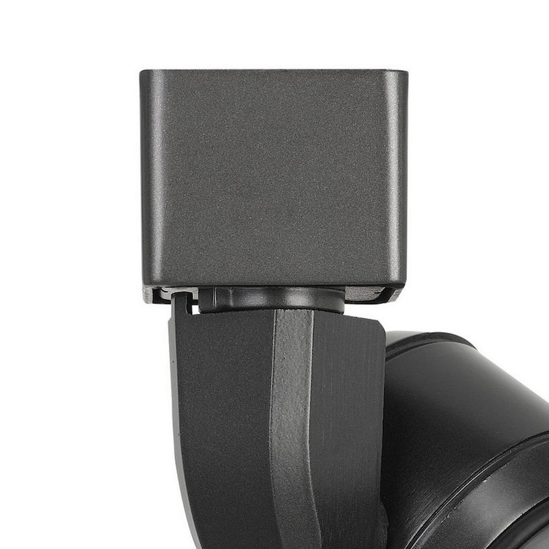 10W Integrated LED Metal Track Fixture with Cone Head, Black and Silver