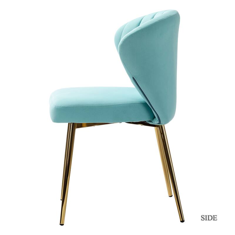 Barbara Contemporary Upholstered Side Chair with Small Base Set of 2 by HULALA HOME