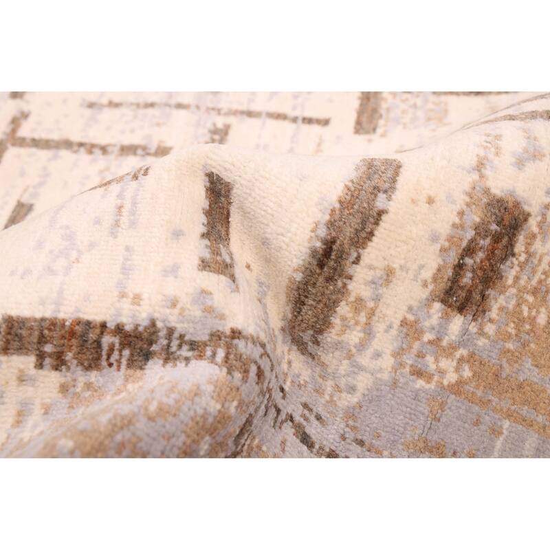 ECARPETGALLERY Hand-knotted Legacy Ivory Wool Rug - 7'11 x 10'2