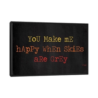 iCanvas "You Make Me Happy" by Jaxn Blvd. Framed