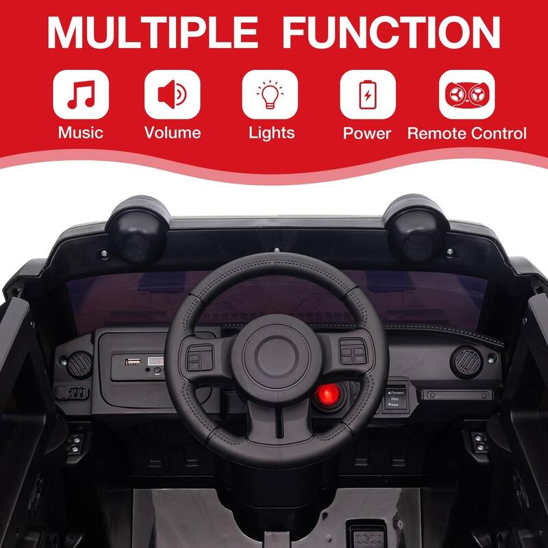 12V Kids Ride-On Truck, Battery Powered Electric Car with Remote Control